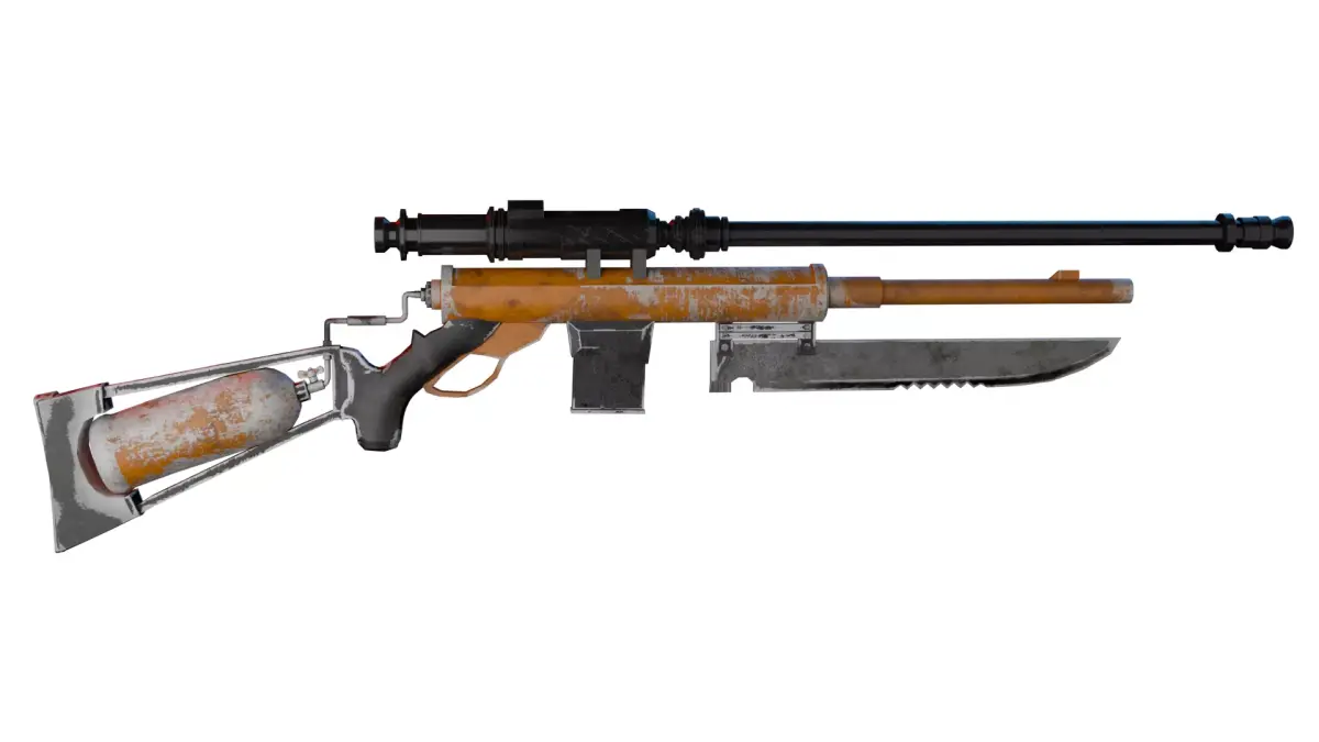 Vintage Military Rifle Realistic 3D Model Low-poly 3D model