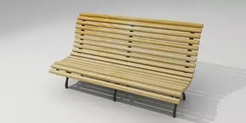 Wooden Bench Free 3D model