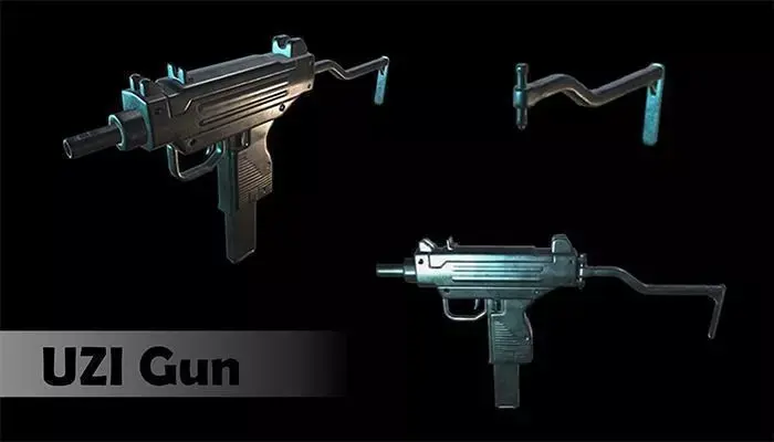 Uzi Gun Low-poly 3D model buy