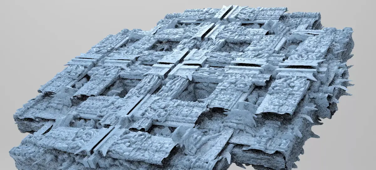 Babylonian Ancient Stone Floor 1 3D model