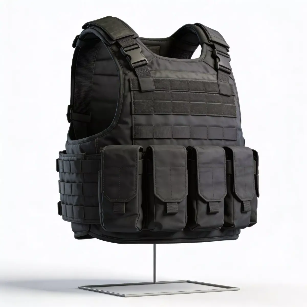 Tactical Ballistic Body Armor Vest 3D Model Low-poly 3D model