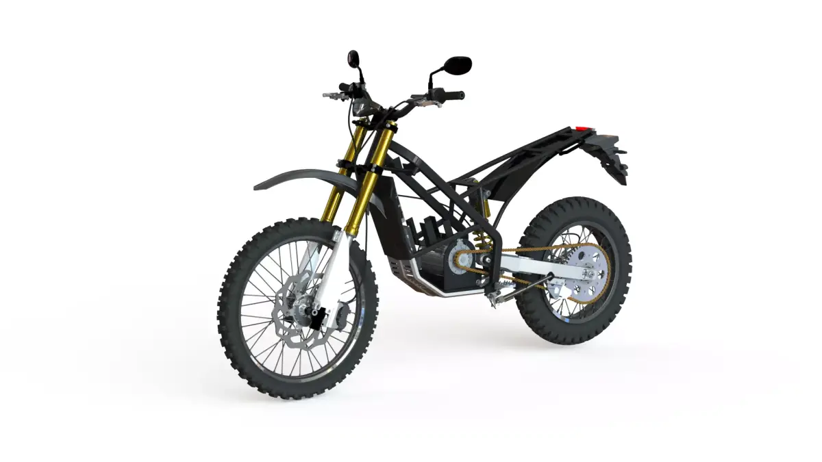 Electric motorcycle chassis for trail motorcross offroad 3D model