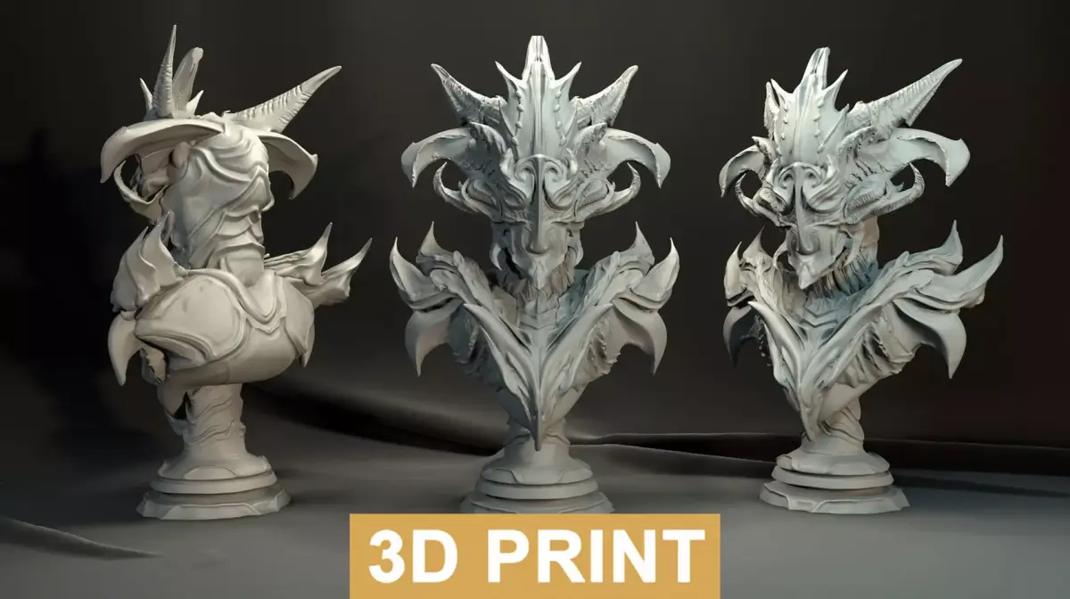 Creature Bust   3D PRINT  ZTL OBJ STL 3D print model
