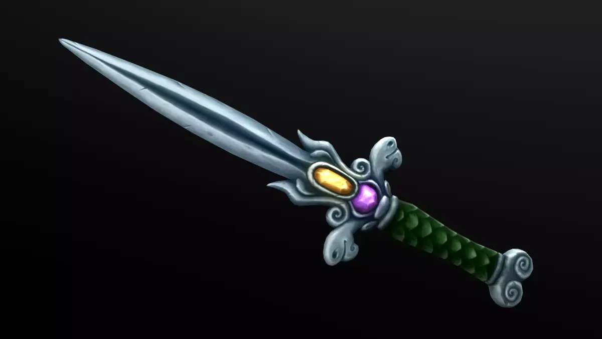 Dagger stylized hand-painted Low-poly 3D model