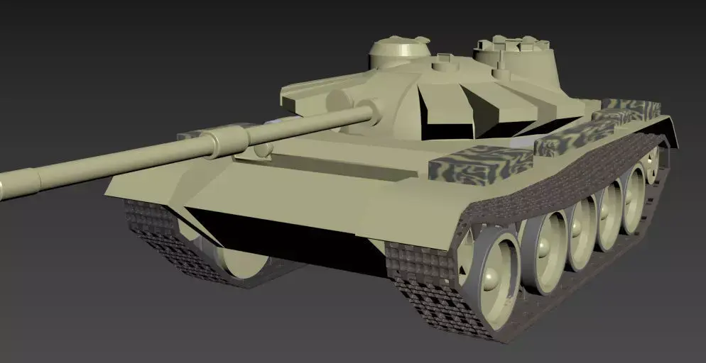 t-72 B tank 3D model