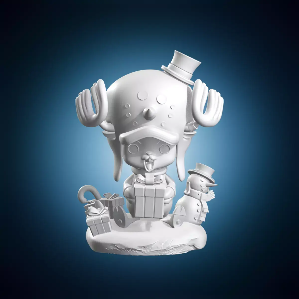 Chopper Christmas Holiday Winter Miniature Statue 3D print model