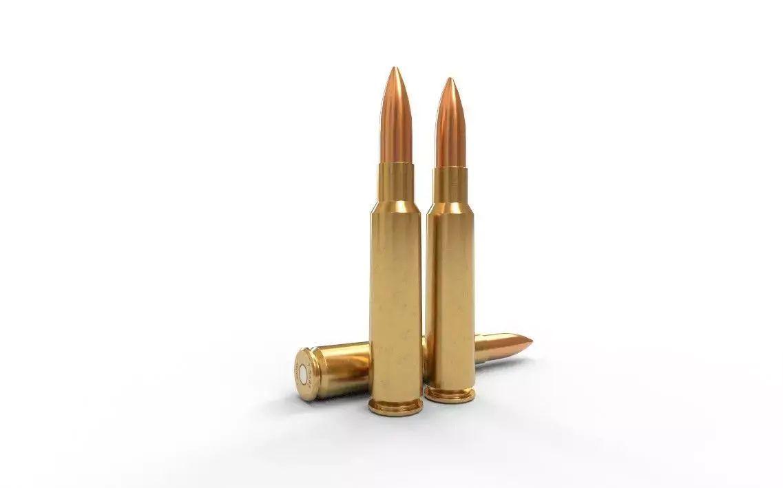 75x55mm Swiss Ammo Low-poly 3D model