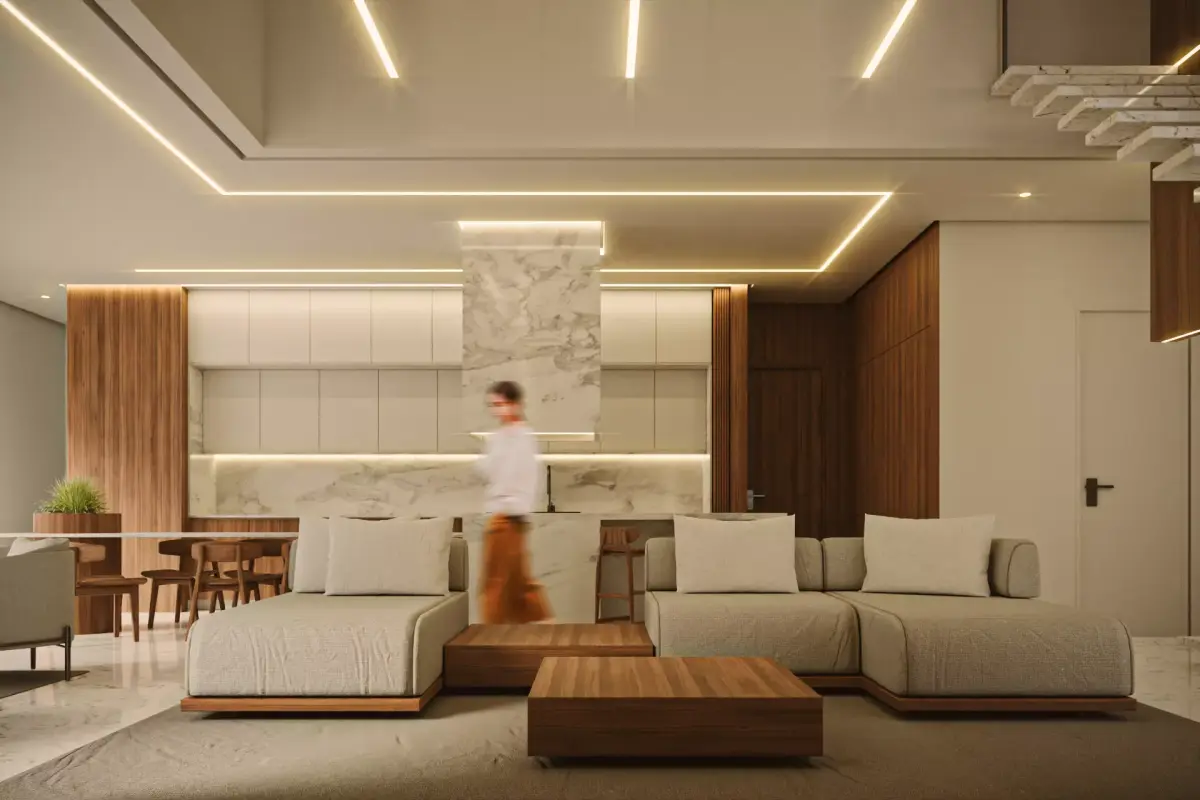 Project A living room in modern apartment Free 3D model