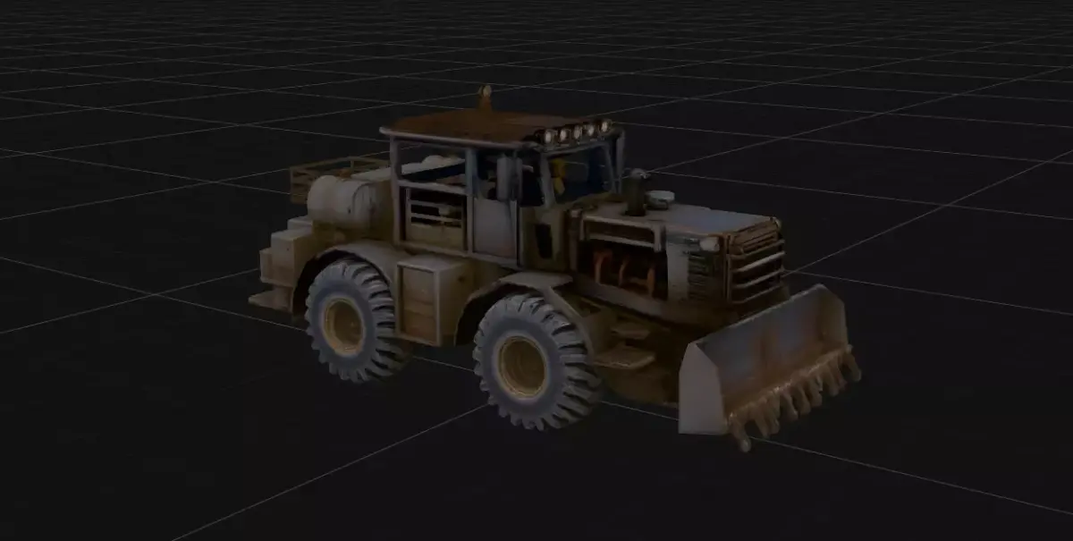 Post-Apocalyptic Heavy Bulldozer - 4K PBR Industrial Tractor 3D model