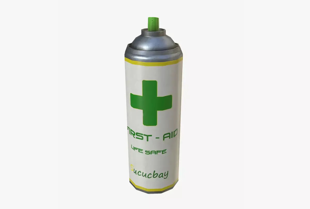 First Aid Spray Health PBR Low-poly 3D model