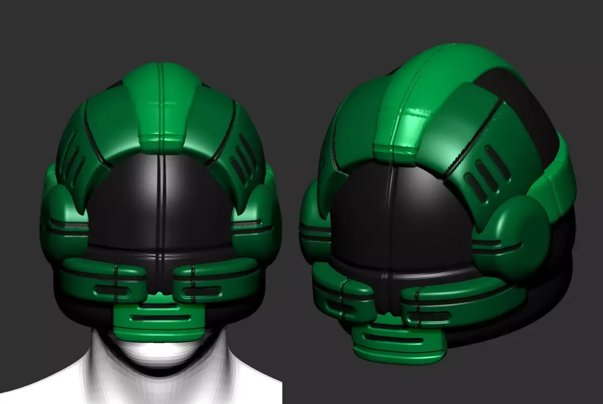 helmet high poly sculpt 3d printable  3D model 182