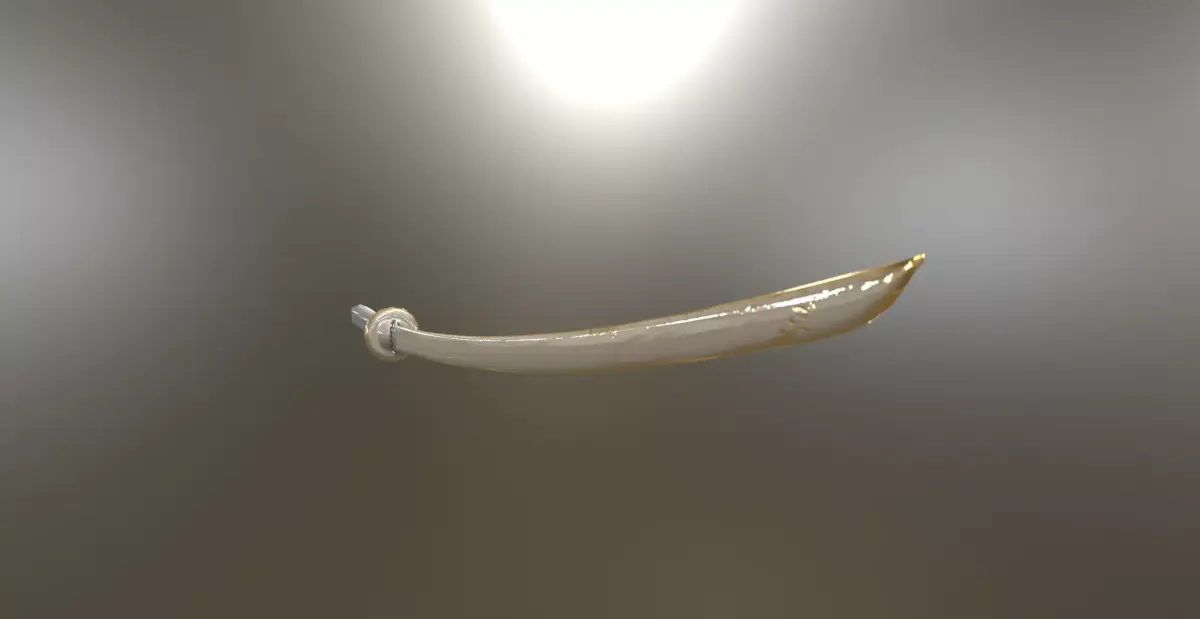 Metallized Katana Low-poly 3D model