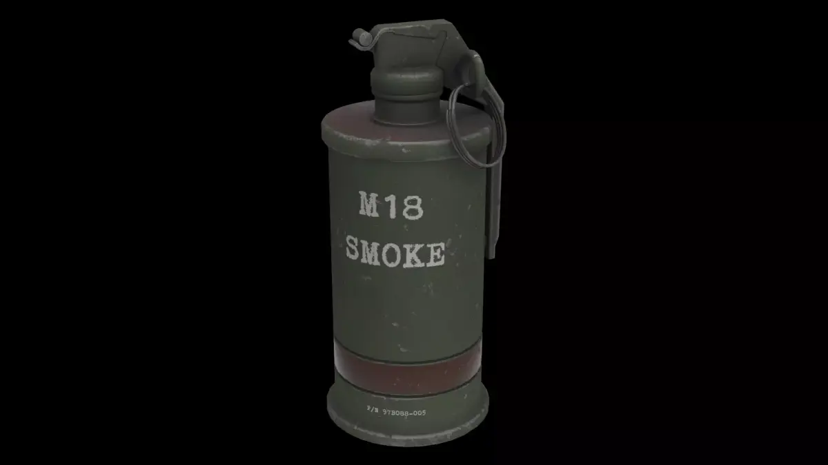 smoke grenade 02 3D model