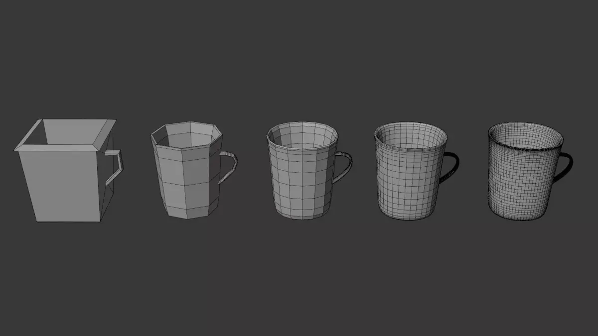 Cups Models Free low-poly 3D model