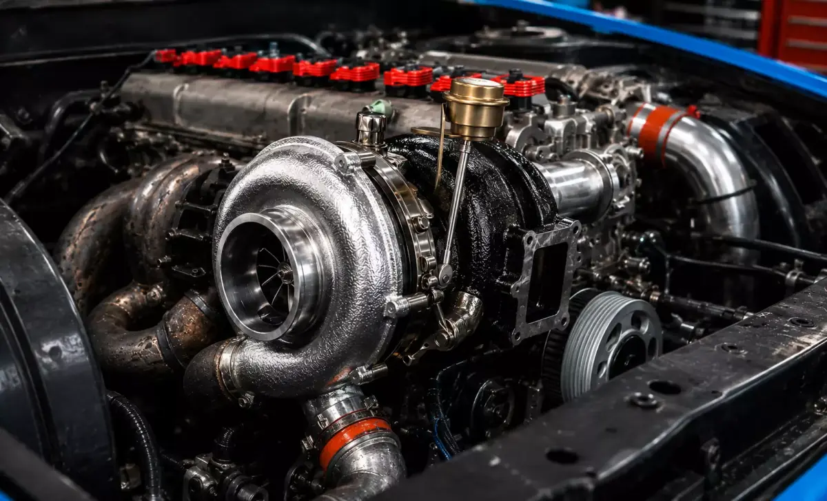 Turbocharger Assembly for Automotive Engine 3D model