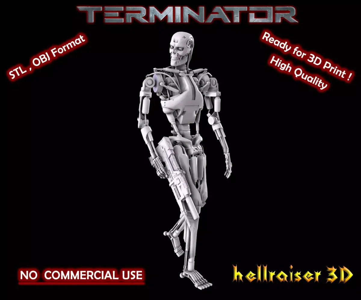 Terminator T-800 Endoskeleton Pose 2 3D print model purchase