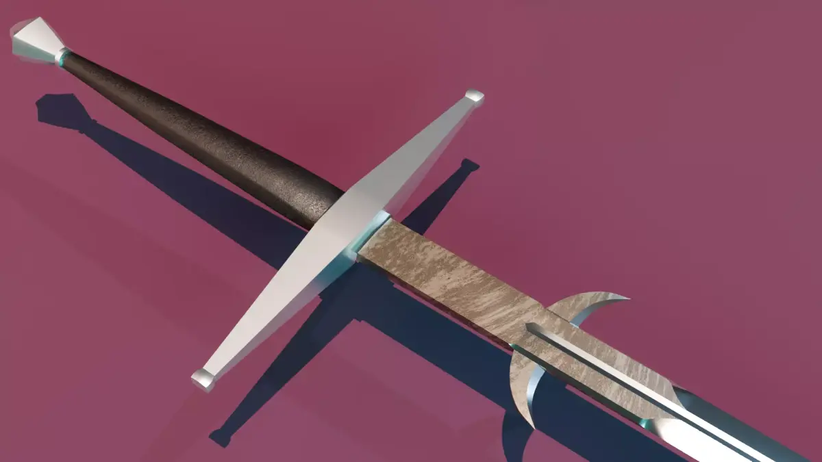Brand New Zweihander Large Sword PBR Game Ready  Low-poly 3D model