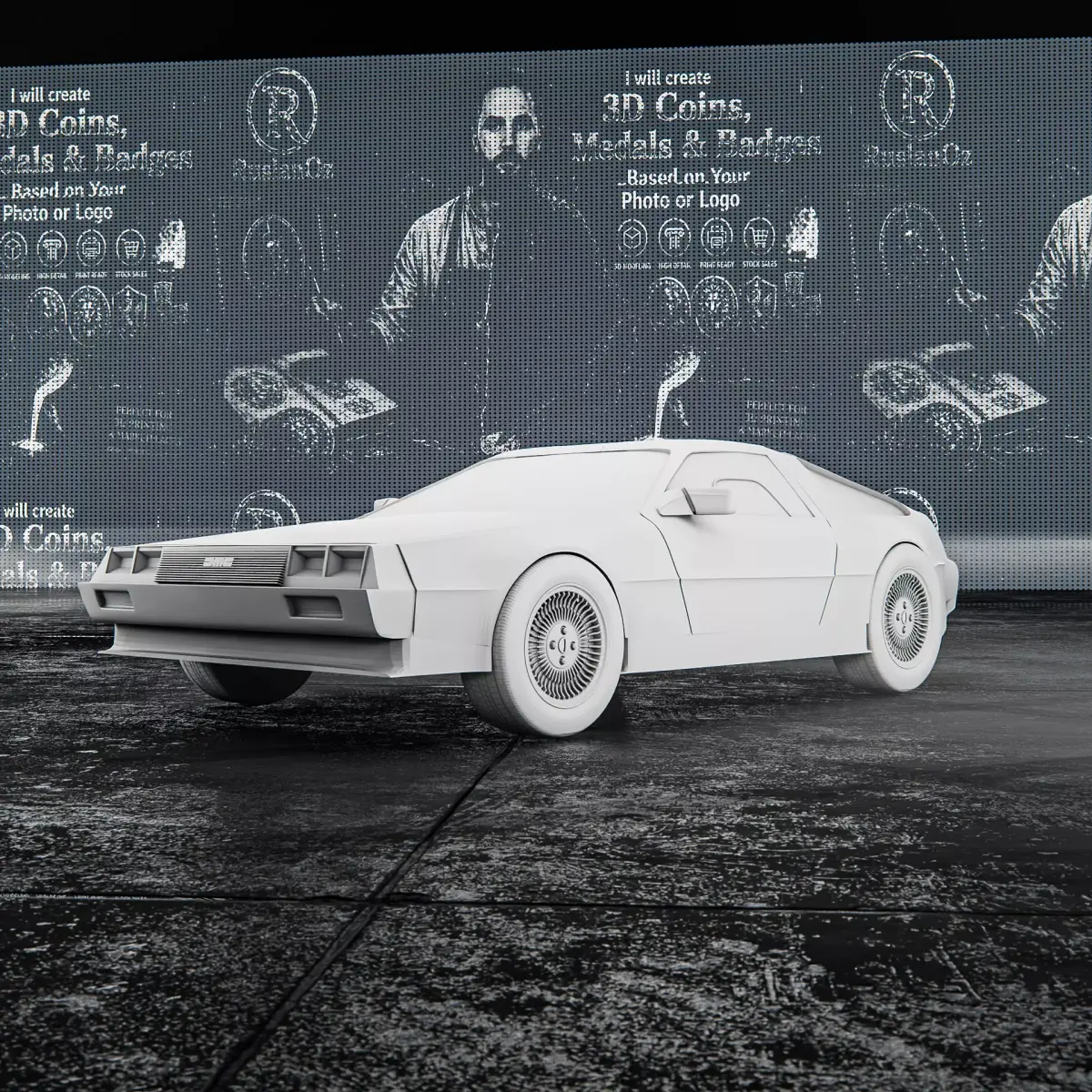 DMC DeLorean RoZ 3D print model