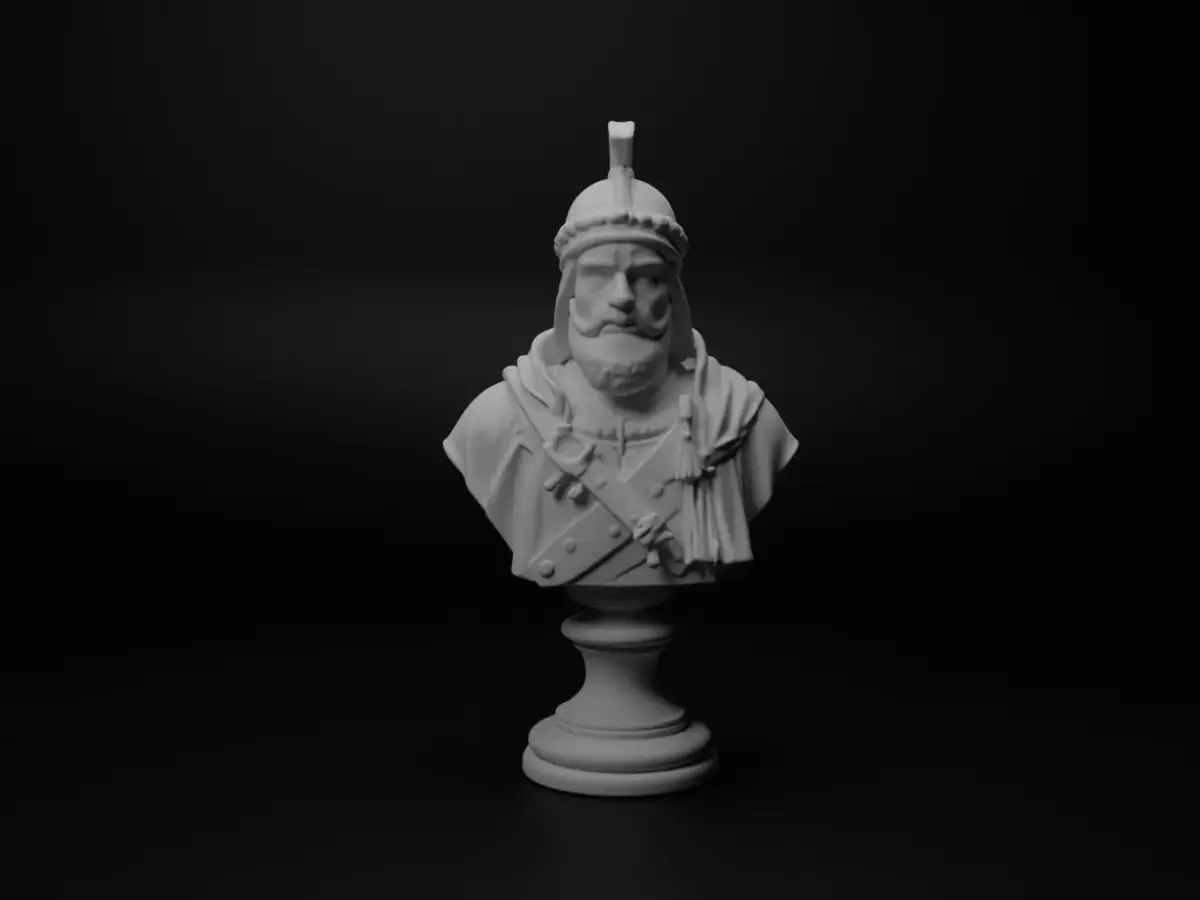 Medieval Catapult Operator Bust Chess 3D print model order