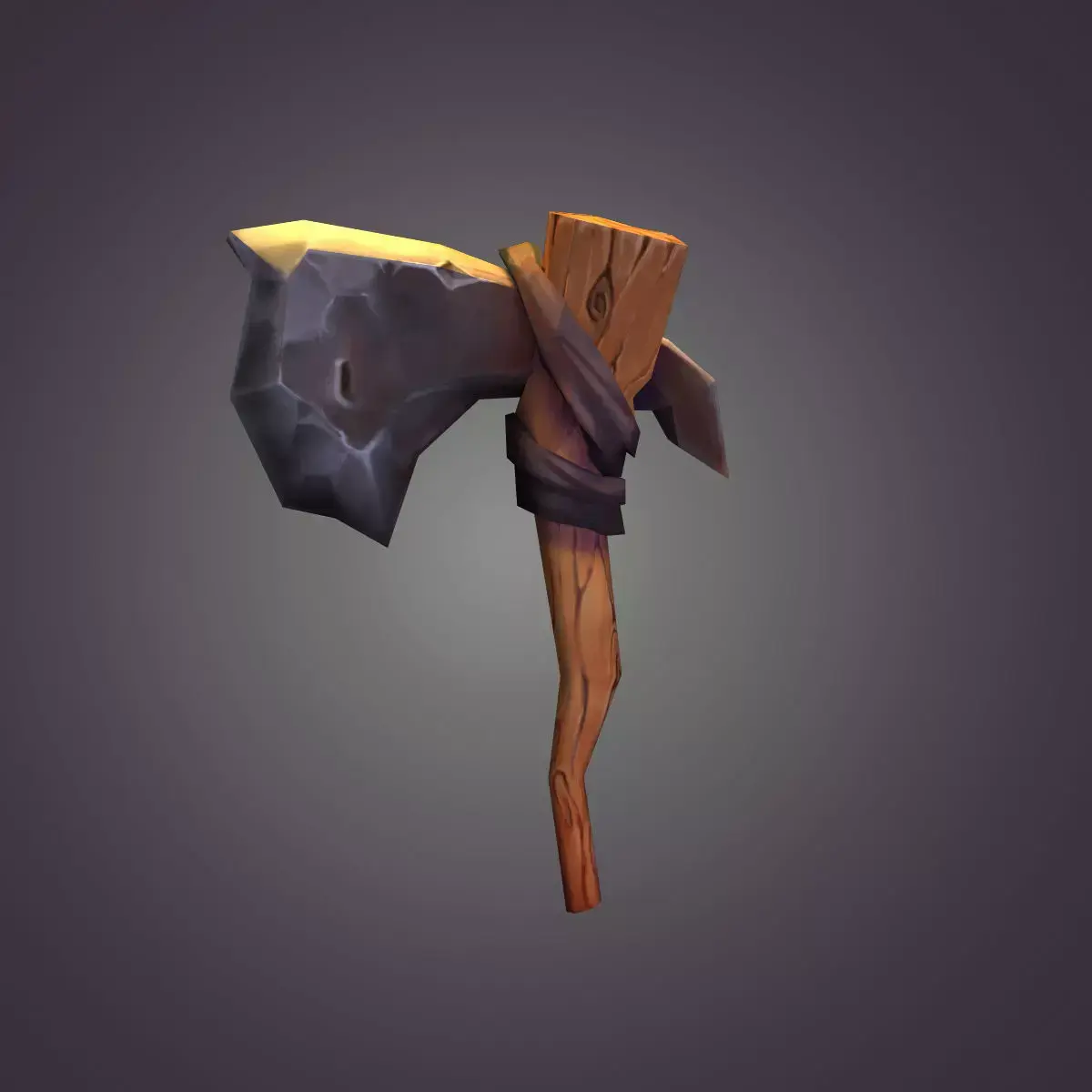 Axe cartoon  Low-poly 3D model