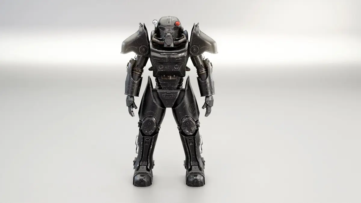Post Apocalyptic Power Armor Black 3D model purchase