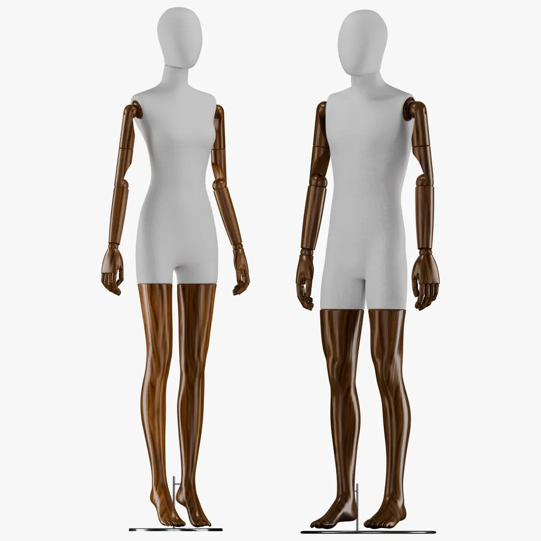 Sewing Male and Female Mannequin 3D model
