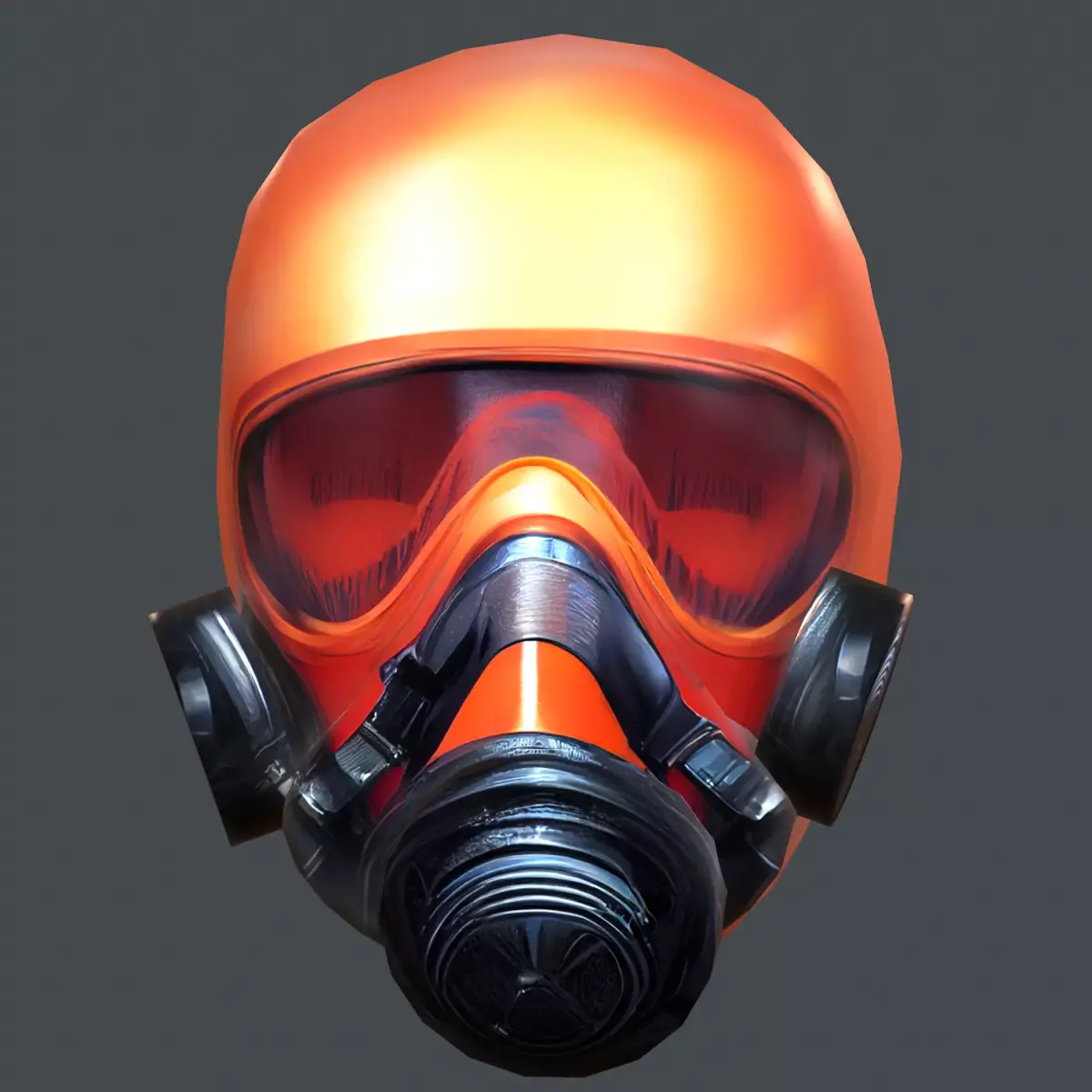 Gas mask helmet scifi Low-poly character art game space  Low-poly 3D model 10