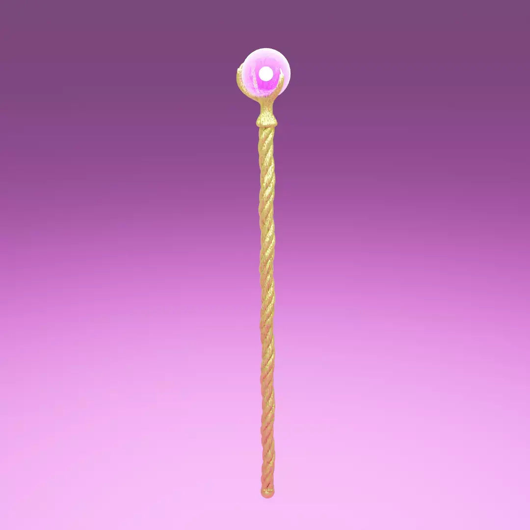 Eagle claw staff Low-poly 3D model