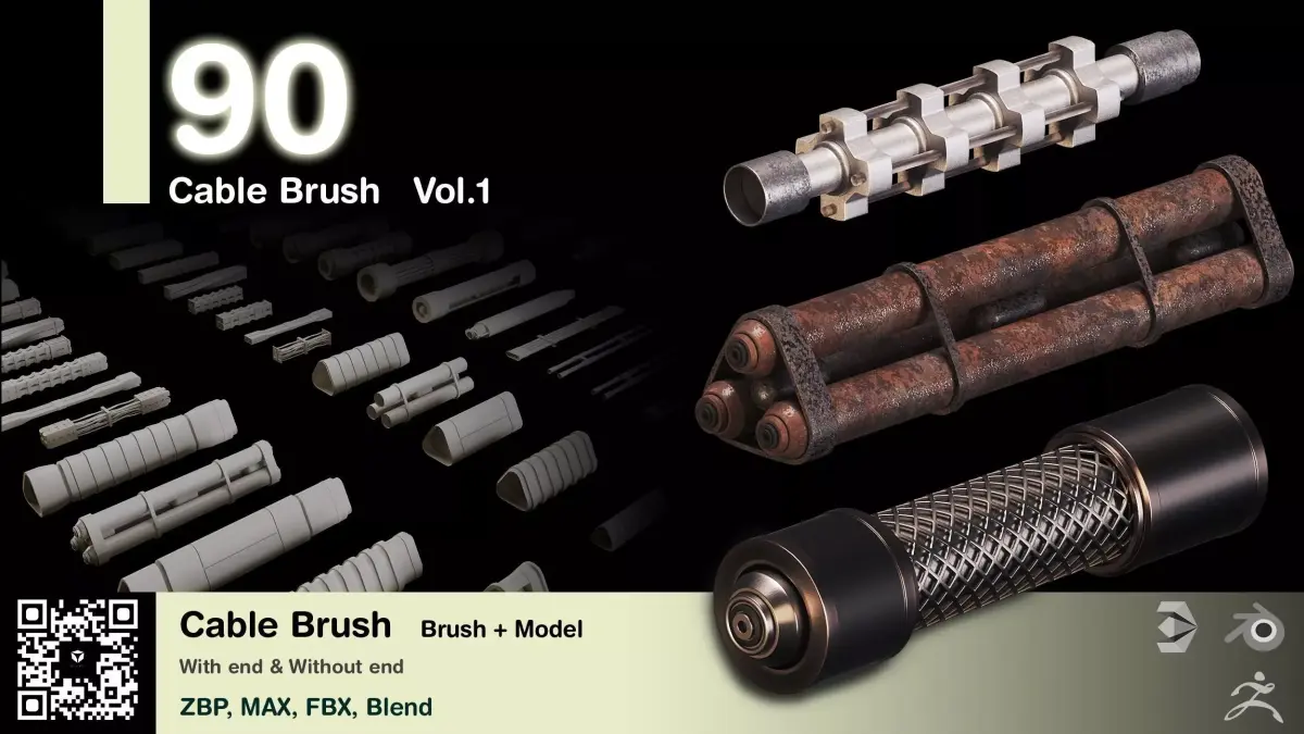 90 Cable Imm Brush Vol 1  3D model