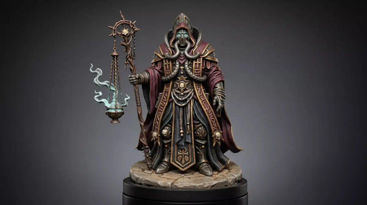 Void Ritual Prophet STL  Dark Futuristic Mystic Miniature  3D print model