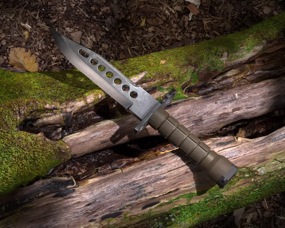 M9 Bayonet Lightweight Low-poly 3D model