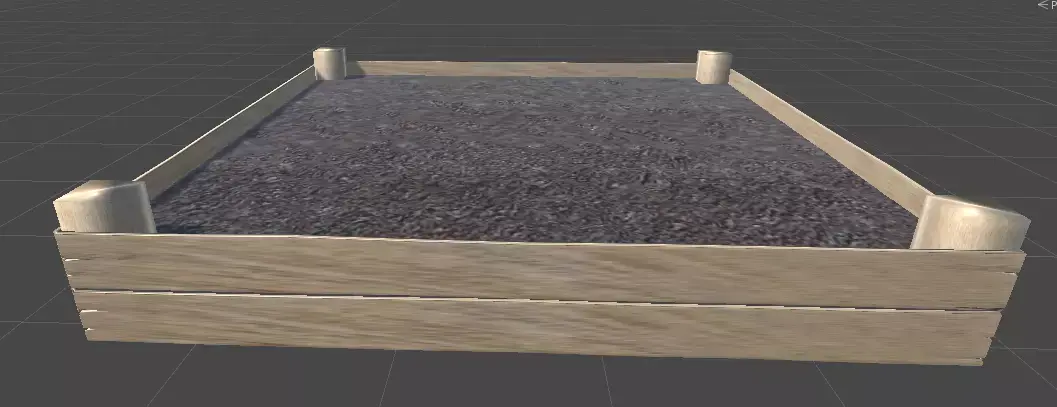 wood box and plant box 3D model