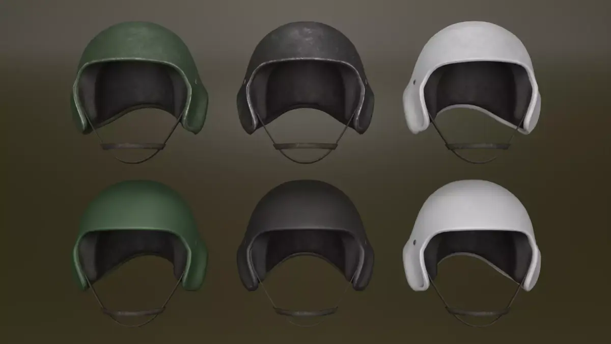 helmet Low-poly 3D model 13