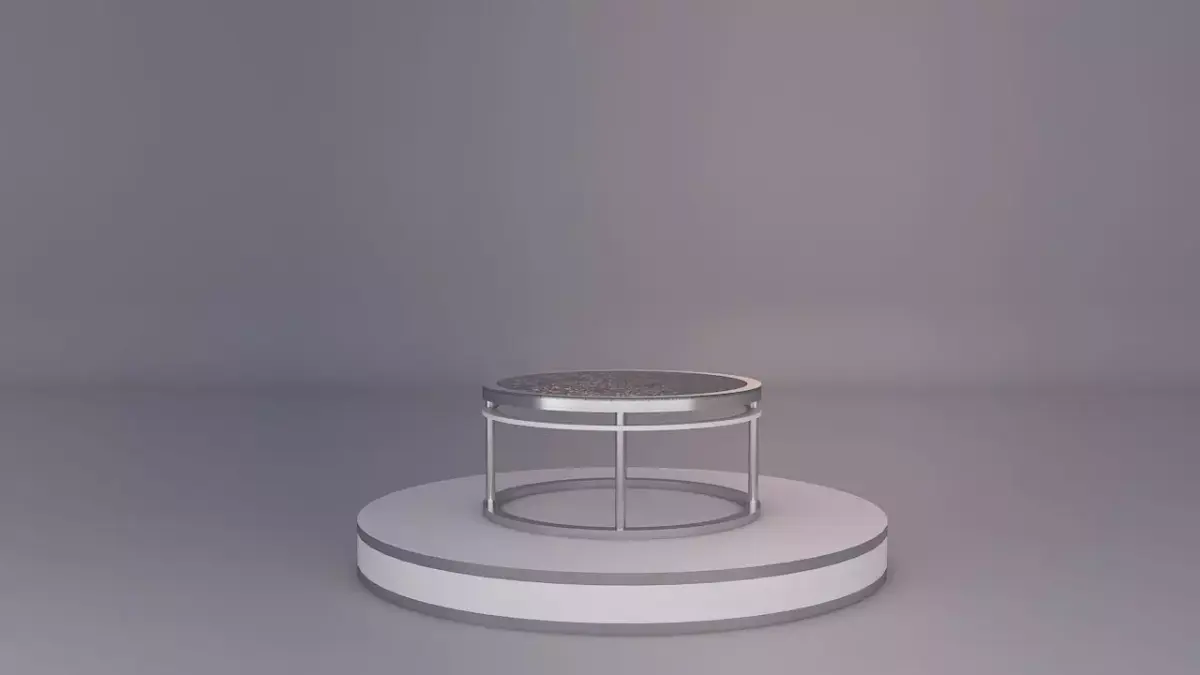 glass side table with stones Free 3D model