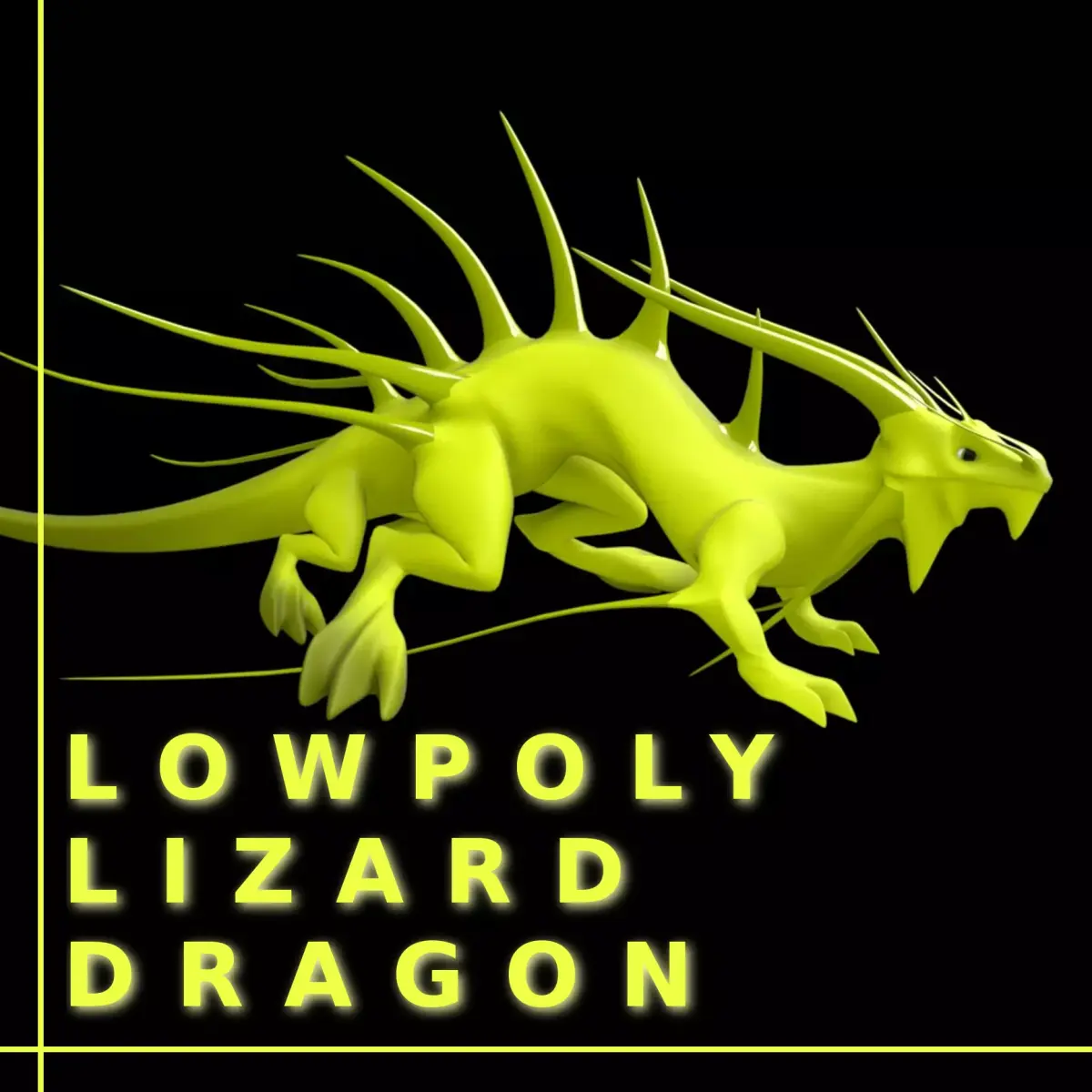 Lizard Dragon LARGE Low-poly 3D model buy