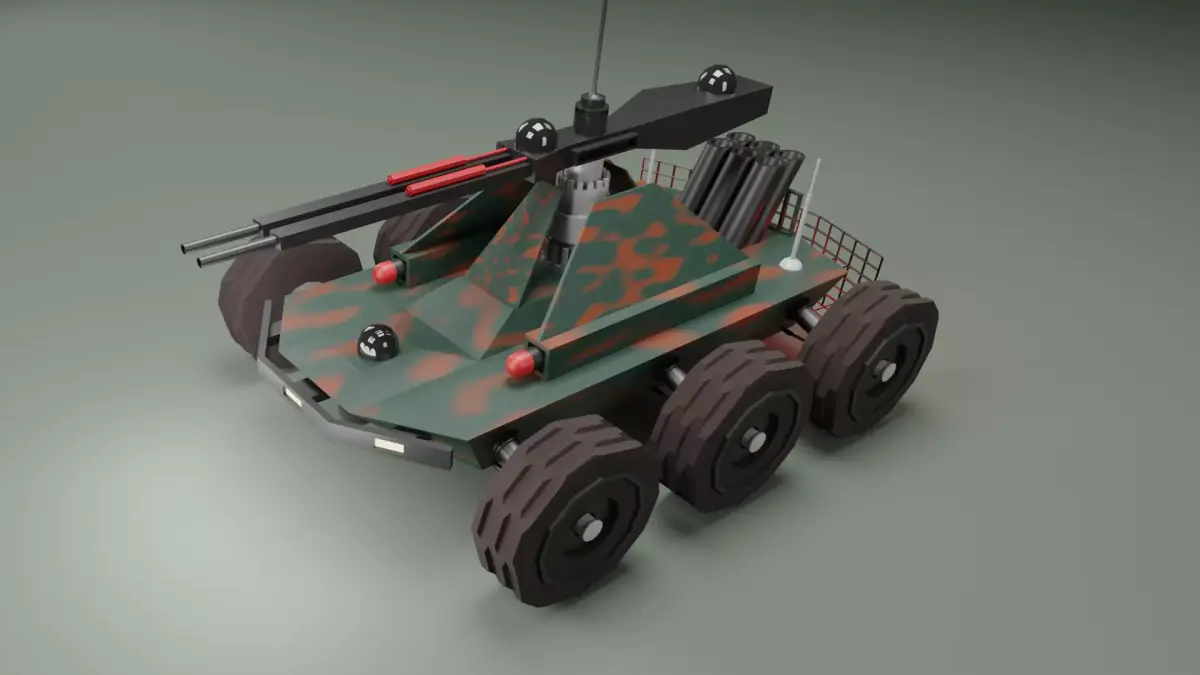 Machine gun robot-dron 3D model