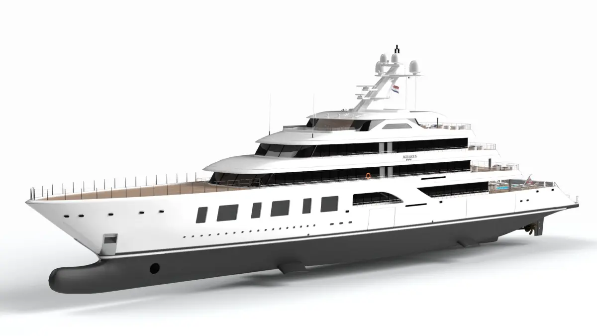 Aqua Yacht Night Scene 3D model