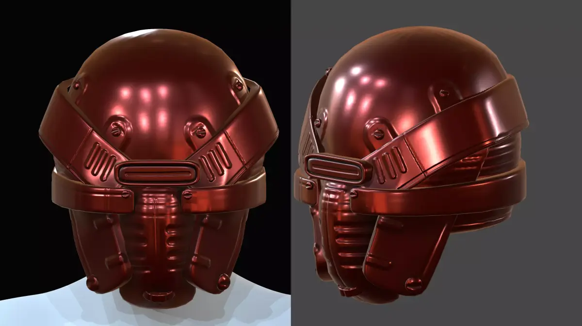 Helmet plastic mask protection  Low-poly 3D model Low-poly 3D model 3
