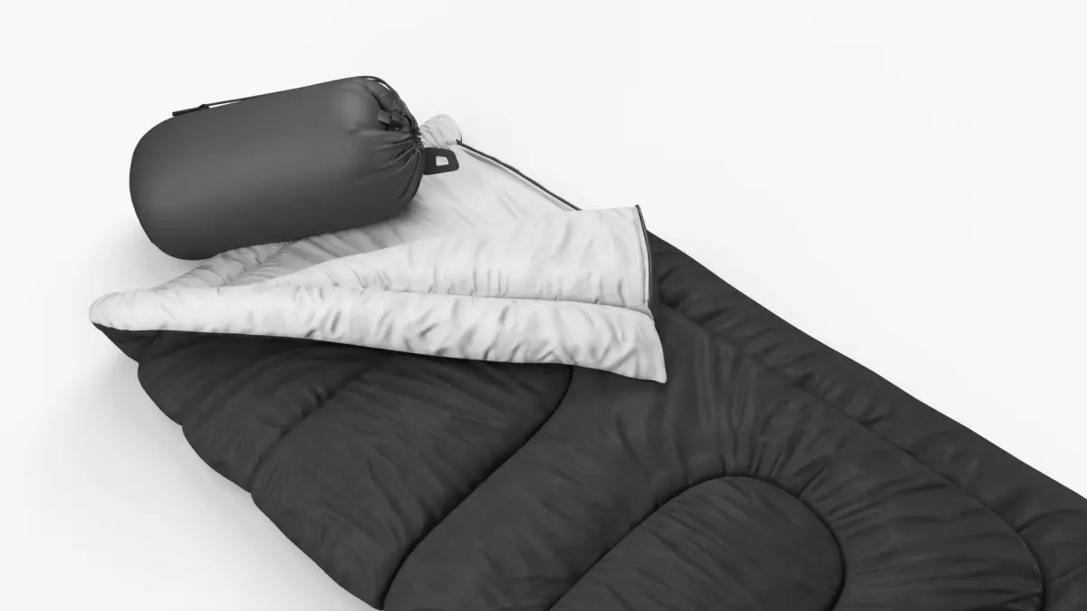 Outdoor Sleeping Bags Black 3D model