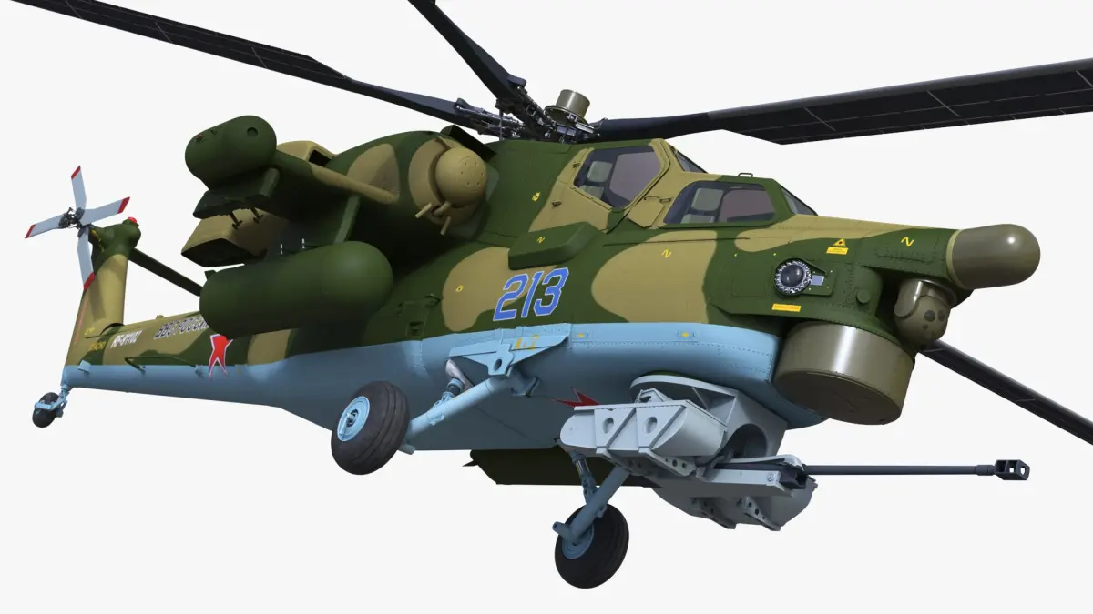 Combat Helicopter Mi-28 Rigged 3D model