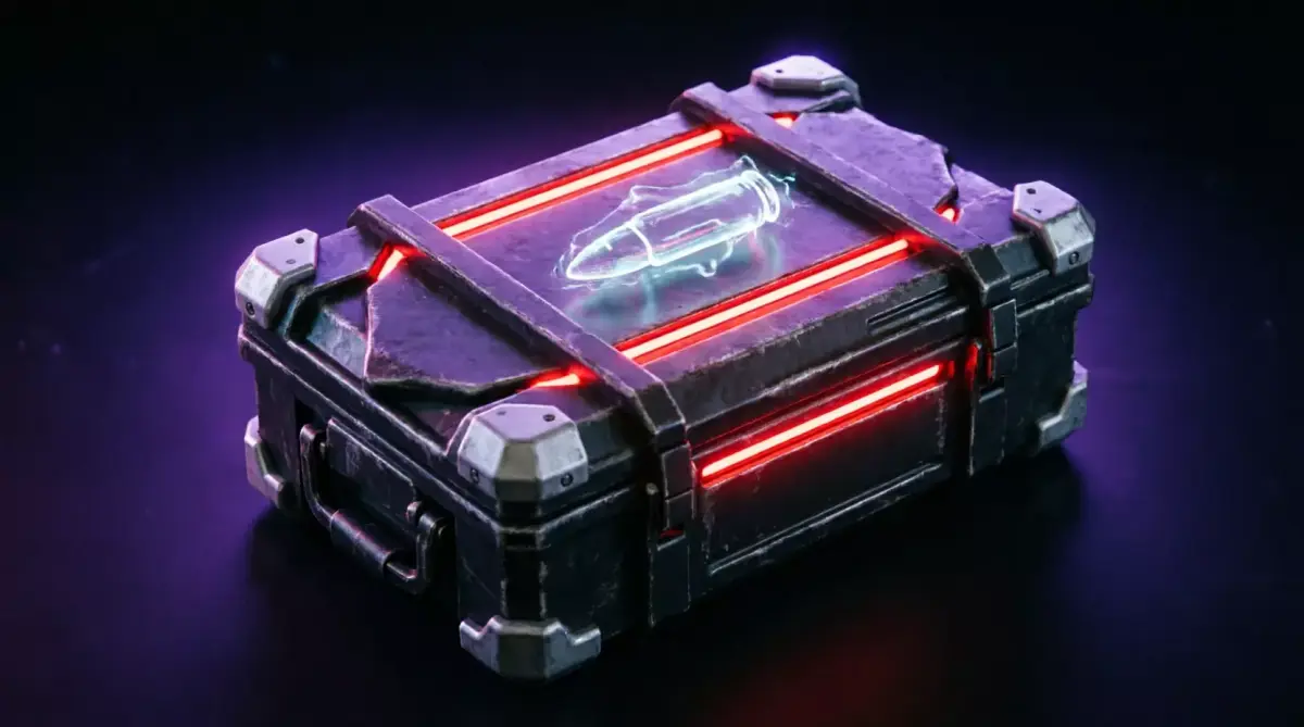 Futuristic Ammo Supply Crate  Low-poly 3D model