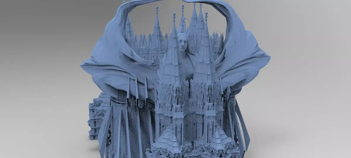 Angelic Cathedral High Rise Mass structure 10 3D model