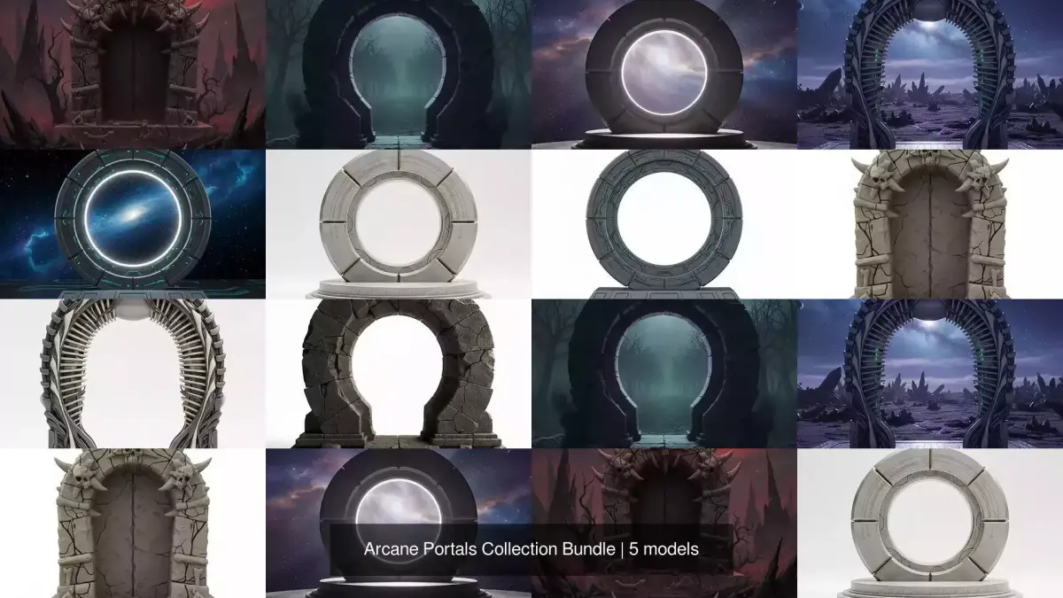 Arcane Portals Collection Bundle 3D Model Pack