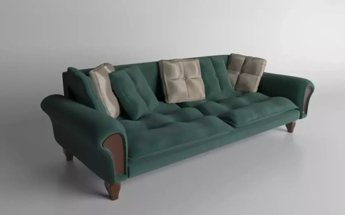 Sofa with pillows Free 3D model