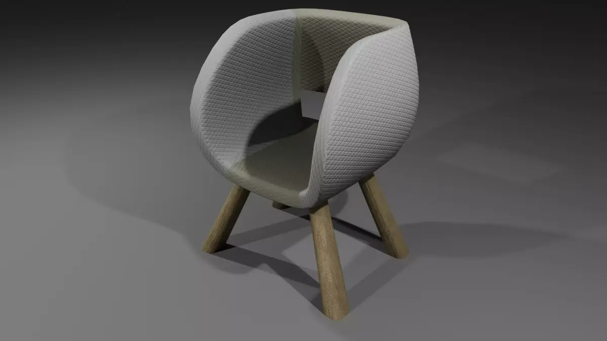 Low Poly Chair Model   Free and Optimized 950 Polygon Free low-poly 3D model