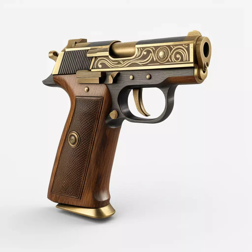 Worn Wooden Pistol Grip 3D model