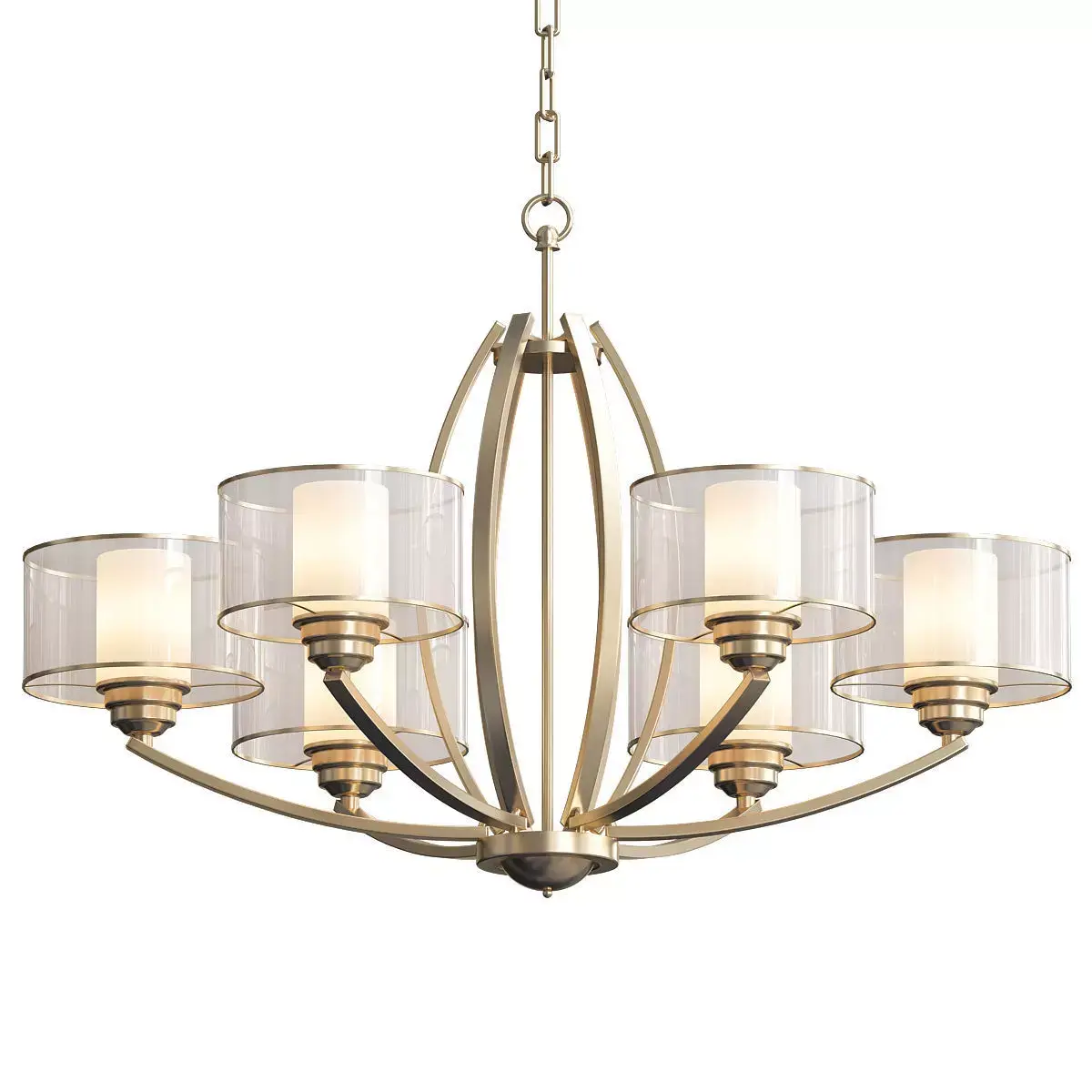 Metal Gold Chandelier Free 3D model