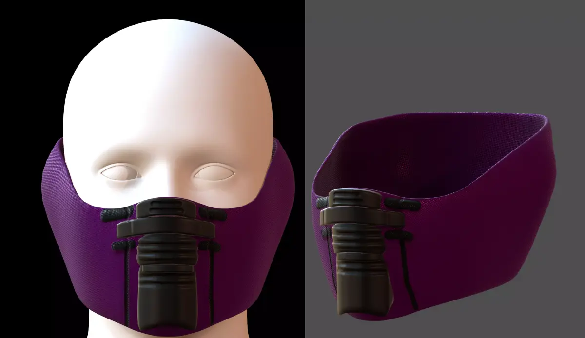 Gas mask helmet 3d model scifi Low-poly  Low-poly 3D model 569