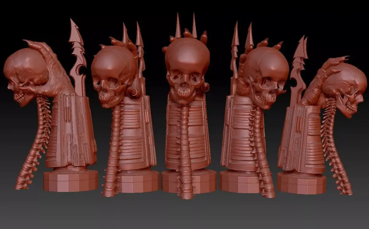 predator arm and skull display 3D print model purchase