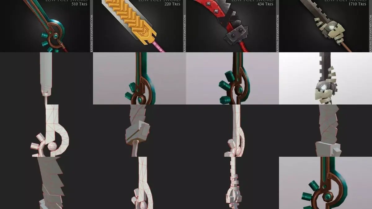 Stylized Swords 3D Model Pack